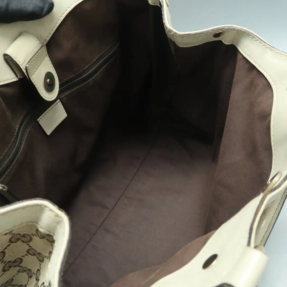 GUCCI Brown Leather Tote Bag 195-122024 - Picture 9 of 12